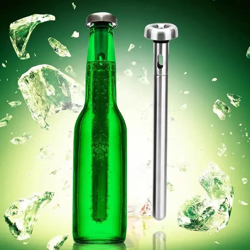 Beer Chiller Sticks for Bottles Set | Food-grade 2 Stainless Steel Cooling Chillers