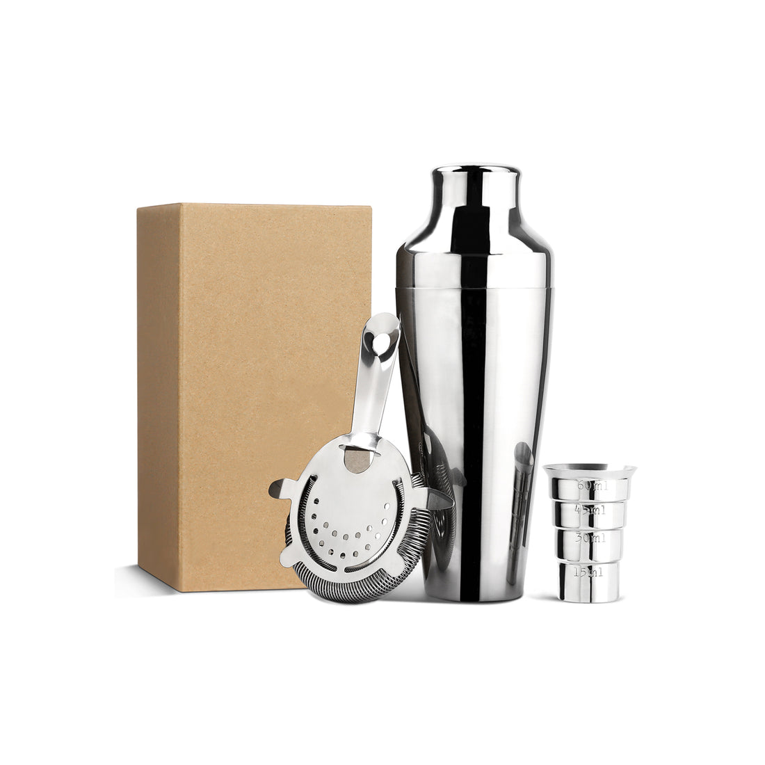 Barware Set 3-Piece Stainless Steel Bartender Kit
